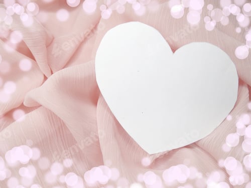 Preview: Red Satin Fabric Love Valentine'S Day With Heart Form