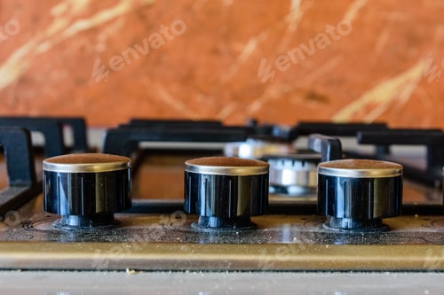 Preview: Closeup Of The New Modern Gas Stove
