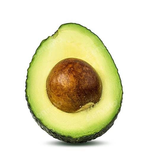 Preview: Fresh Avocado Fruits Isolated On White Background With Clipping Path
