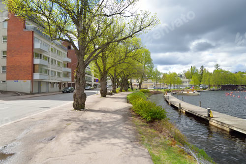 Preview: View Of Saimaa Lake And Embankment In Lappeenranta. Lappeenranta - City And Municipality In
