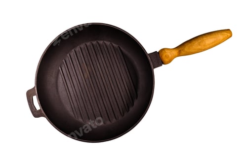 Preview: Cast Iron Grill Pan Isolated On White Background