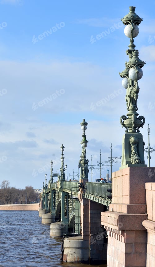 Preview: Trinity Bridge And Neva River In St.Petersburg, Russia.