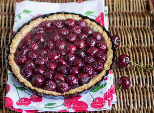 Preview: Freshly Baked Homemade Tart Of Ripe Cherries