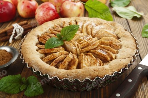 Preview: Homemade Apple Pie On The Wooden Table