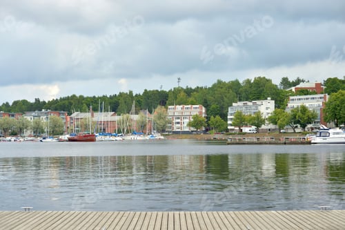 Preview: View Of Lake Saimaa And The City Of Lappeenranta. City And Municipality In Finland, In The Province