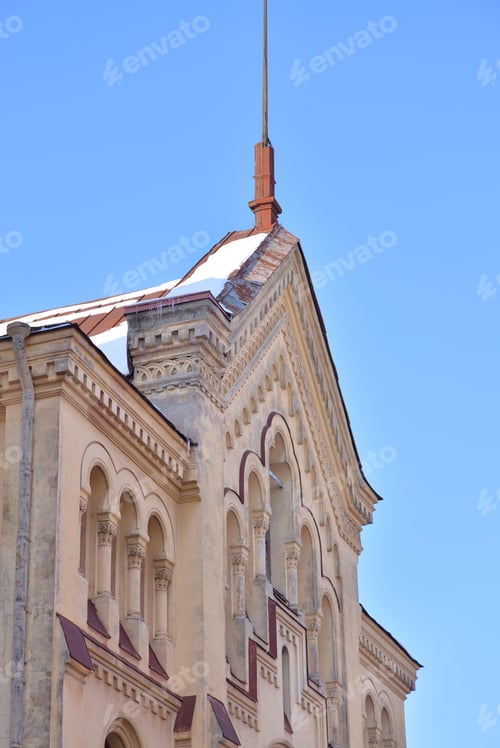 Preview: Fragment Of Facade Of Swedish Church Of Saint Catherine In St.Petersburg, Russia.