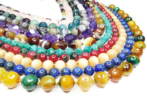 Preview: Semigem Necklace With Bright Crystals Jewellery