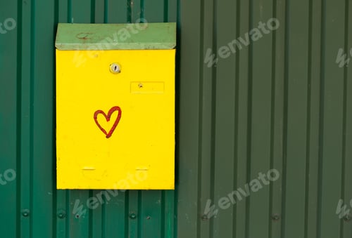 Preview: Yellow Mail Box On The Wall