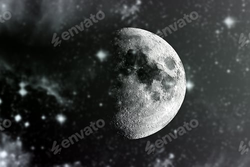Preview: Nightly Sky With Large Moon