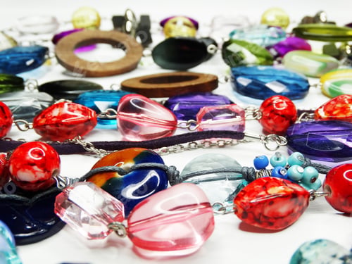 Preview: Jewelry Beads With Bright Colorful Crystals Luxury Fashion Accessory Background
