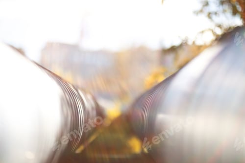 Preview: Industrial Pipes On Street Construction