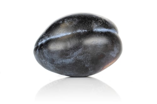 Preview: One Whole Fresh Purple Plum Isolated On White Background
