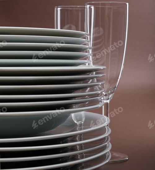 Preview: Pile Of Plate And Glass