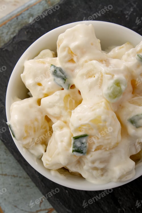 Creamy Potato Salad with Fresh Green Herbs