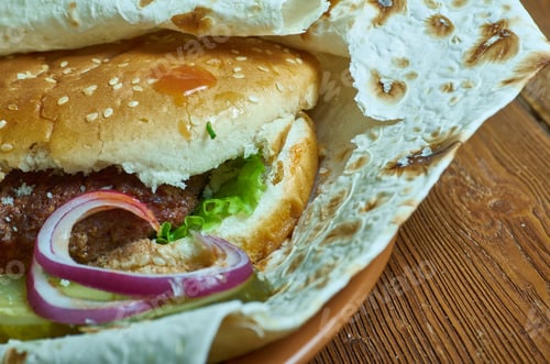 Preview: Calskrove - Swedish Meal, Consists Of A Calzone Pizza That Is Stuffed With Hamburgers And French