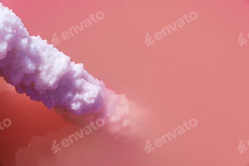 Preview: Salt Crystals On Branch Dipped In Water Of Pink Lake, Hutt Lagoon At Port Gregory, Western