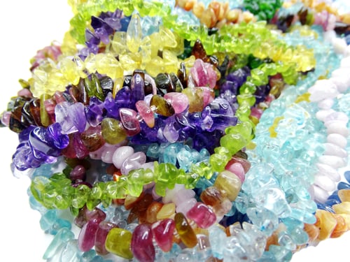 Preview: Jewelry Semiprecious Beads Made Of Geological Minerals