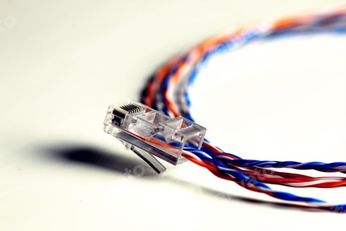 Preview: Macro Color Braided Wire On A White Background