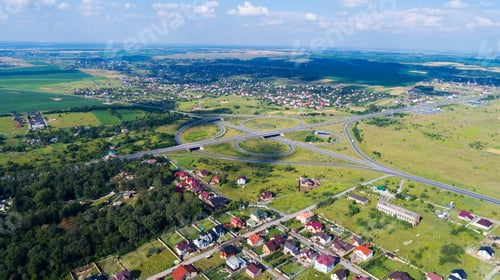 Preview: Landscape Road And Field View From Above