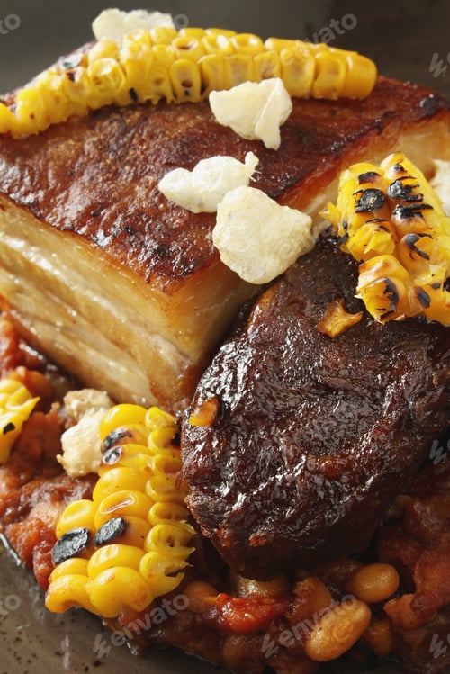 Preview: Barbecue Pork With Beans Plated Meal