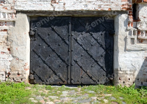 Preview: Old Metal Medieval Gate In Kirillo-Belozersky Monastery By Day Near City Kirillov, Vologda Region
