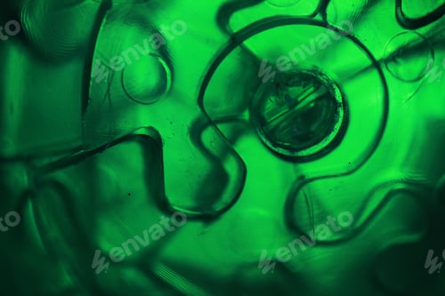 Preview: The Concept Design, Abstract Green Geometric Background, Architectural Glass Construction