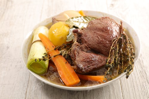 Preview: Beef Stew With Broth And Vegetable, Pot Au Feu
