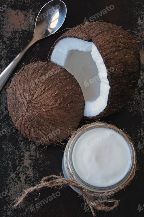 Preview: Coconut Yogurt. Fermented Foods. Probiotics. Eco Food.