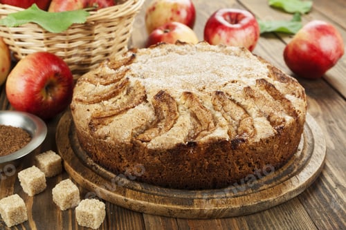 Preview: Homemade Apple Pie With Cinnamon On The Table