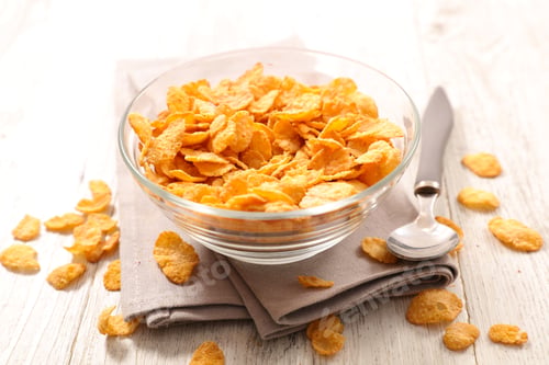 Preview: Bowl Of Cereal, Cornflakes And Spoon
