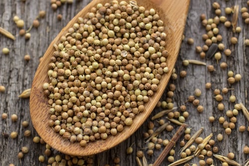 Preview: Coriander Seeds In A Wooden Spoon