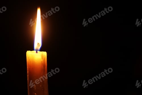 Preview: Candle Flame Isolated On Black