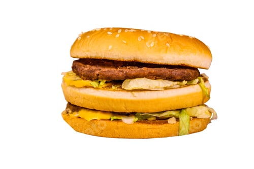 Preview: Fresh Hamburger Isolated On A White Background