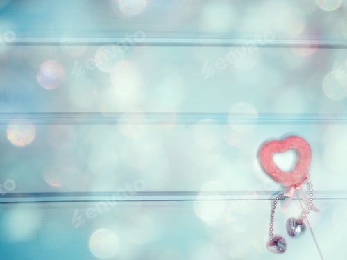 Preview: Hearts Decor Love Valentine'S Day Present On Shiny Background
