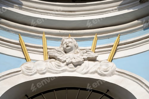 Preview: Fragment Of Naval Cathedral Of St. Nicholas And The Epiphany In St.Petersburg At Sunny Day, Russia.