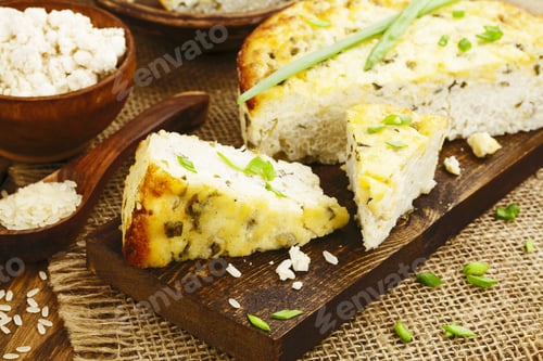 Preview: Rice Pie With Cottage Cheese And Spring Onion