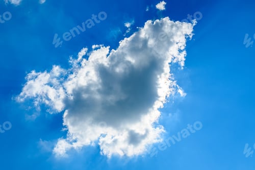 Preview: White Fluffy Clouds In Deep Blue Sky