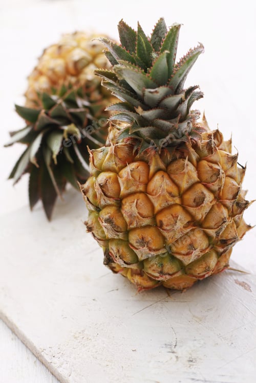Preview: Dwarf Mini Pineapple On Wooden Background