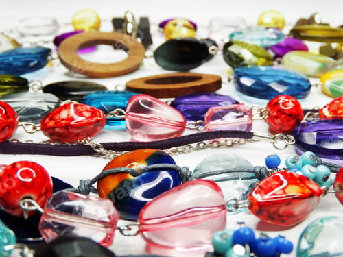 Preview: Jewelry Beads With Bright Colorful Crystals Luxury Fashion Accessory Background
