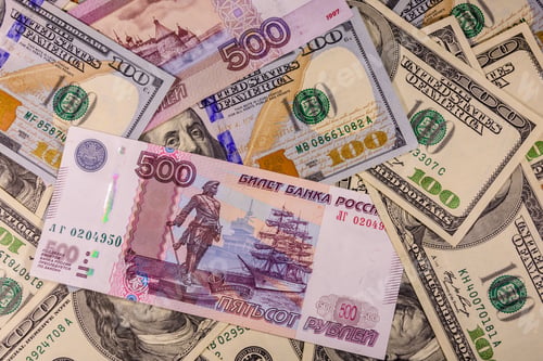 Preview: Background Of The American And Russian Banknotes