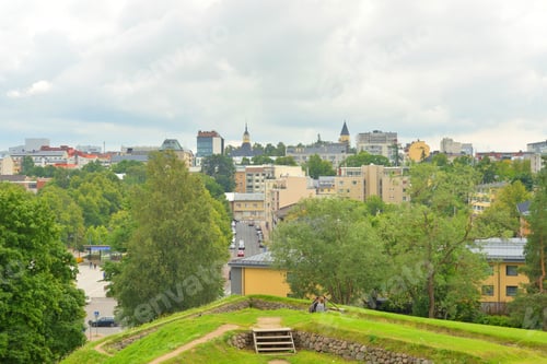 Preview: Street In The Center Of Lappeenranta, Finland. Lappeenranta - Administrative, Economic And Cultural