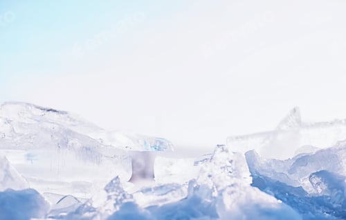 Preview: Texture Of Melting Ice On A Spring Day Under The Sun.