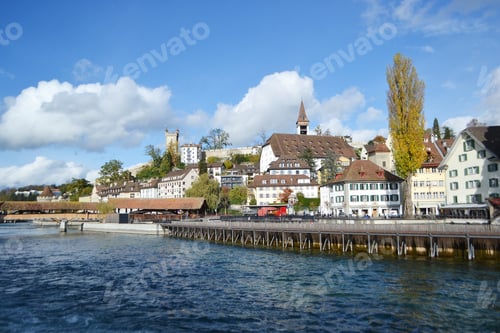 Preview: View Of The Center Of Lucerne, Switzerland.