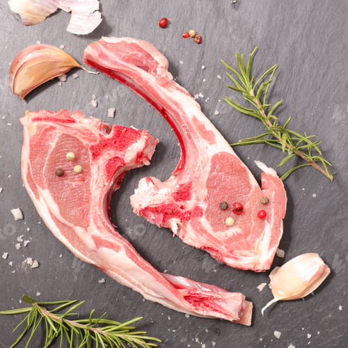 Preview: Raw Lamb Chop And Rosemary