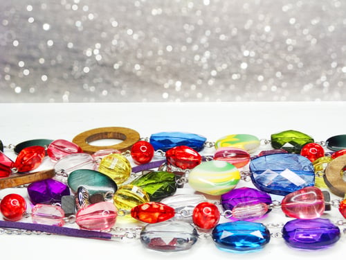 Preview: Jewelry Beads With Bright Colorful Crystals Luxury Fashion Accessory Background