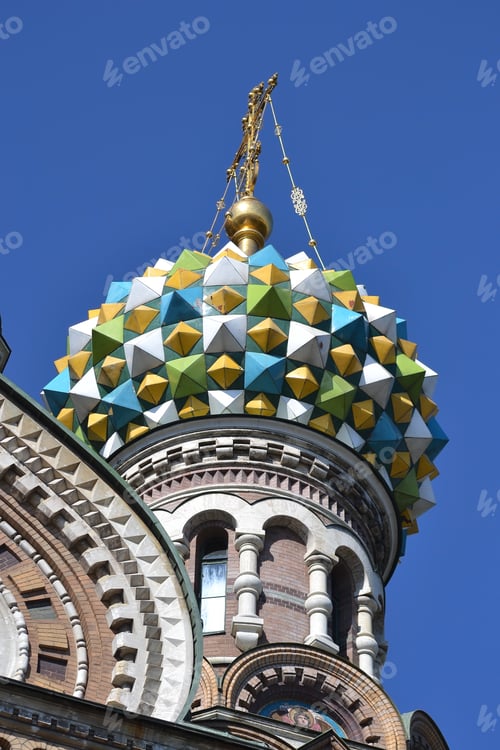 Preview: Dome Of Orthodox Church Spas Na Krovi In St.Petersburg, Russia.