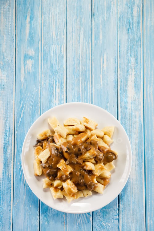 Preview: Potato Noodles - Dumplings On Wooden Background