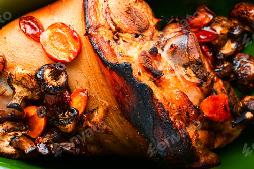 Preview: German Cuisine Meat Dish Of Pork Leg And Pork Knuckle.Eisbein