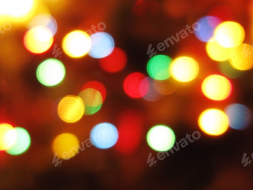 Preview: Abstract Background Colorful Blurred Christmas Light Garland
