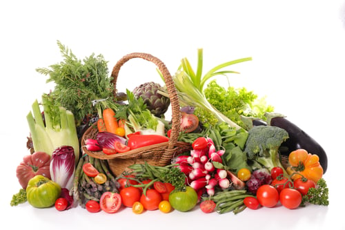 Fresh Harvest: A Basket Full of Colorful Vegetables